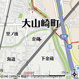 京都府大山崎町（乙訓郡）円明寺（金蔵）周辺の地図