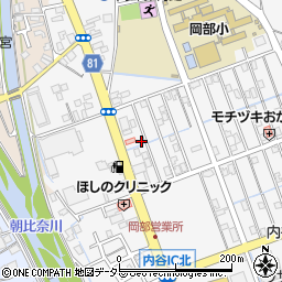 静岡県藤枝市岡部町内谷949-2周辺の地図