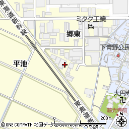 愛知県岡崎市合歓木町平池14-1周辺の地図