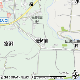愛知県新城市富沢道ノ前周辺の地図