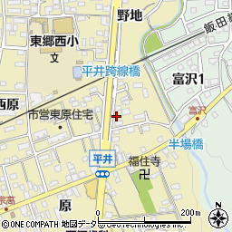 愛知県新城市平井東原5周辺の地図