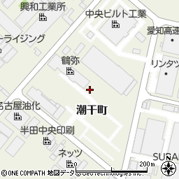 愛知県半田市潮干町周辺の地図