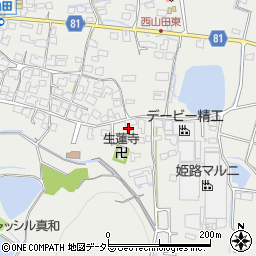 兵庫県姫路市山田町西山田478周辺の地図