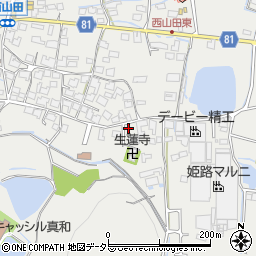 兵庫県姫路市山田町西山田476周辺の地図