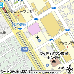 イオン三田ウッディタウン専門店平面駐車場周辺の地図