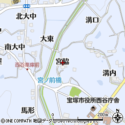 兵庫県宝塚市大原野宮脇周辺の地図