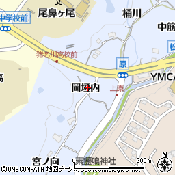 兵庫県猪名川町（川辺郡）原（岡垣内）周辺の地図