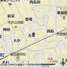 愛知県新城市平井（五楽）周辺の地図
