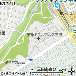 東急ドエル・アルス三田ウッディタウン中央Ｈ棟周辺の地図