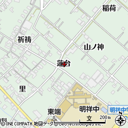 愛知県安城市東端町蓮台周辺の地図