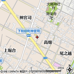 愛知県岡崎市下和田町神宮司20周辺の地図