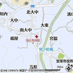 兵庫県宝塚市大原野木戸周辺の地図