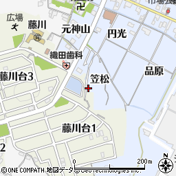 愛知県岡崎市市場町笠松52周辺の地図