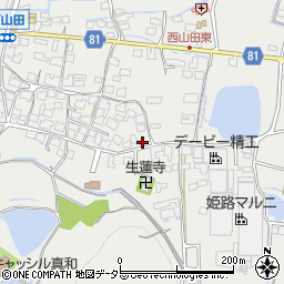 兵庫県姫路市山田町西山田542周辺の地図