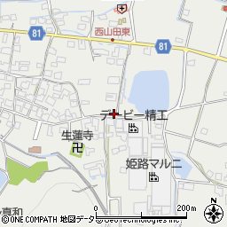 兵庫県姫路市山田町西山田525周辺の地図