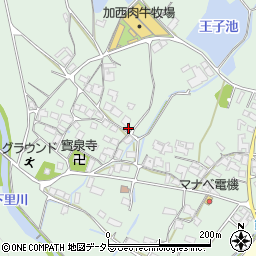 兵庫県加西市鎮岩町周辺の地図