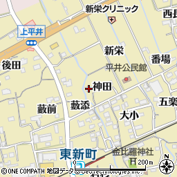 愛知県新城市平井神田26周辺の地図
