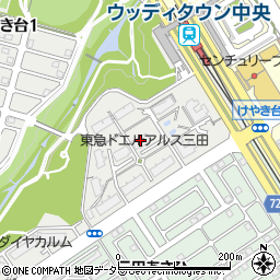 東急ドエル・アルス三田ウッディタウン中央Ｉ棟周辺の地図