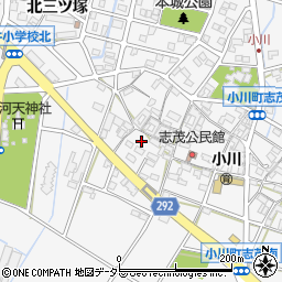 愛知県安城市小川町志茂周辺の地図