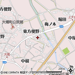 愛知県岡崎市大幡町東方便野周辺の地図