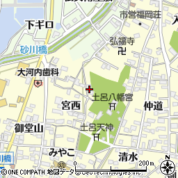 愛知県岡崎市福岡町周辺の地図