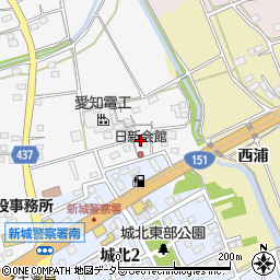 愛知県新城市片山細貝津周辺の地図