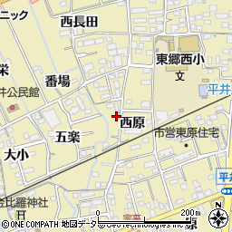 愛知県新城市平井西原周辺の地図