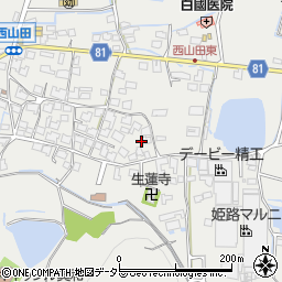 兵庫県姫路市山田町西山田541周辺の地図