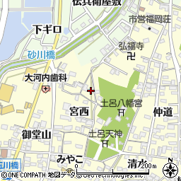 愛知県岡崎市福岡町山下3周辺の地図