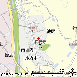 兵庫県川辺郡猪名川町北野道東周辺の地図
