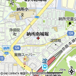 京都府京都市伏見区納所南城堀14-7周辺の地図