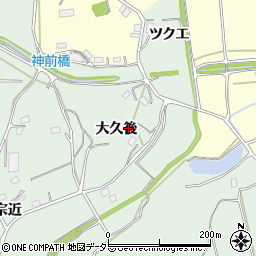 愛知県新城市杉山大久後周辺の地図