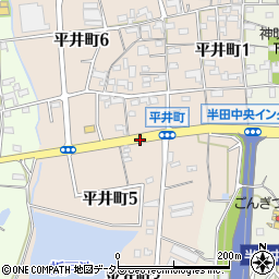 愛知県半田市平井町周辺の地図