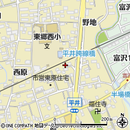 愛知県新城市平井東原2周辺の地図