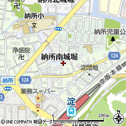 京都府京都市伏見区納所南城堀14-10周辺の地図
