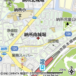 京都府京都市伏見区納所南城堀14-16周辺の地図