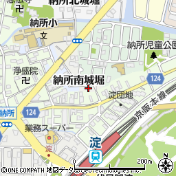 京都府京都市伏見区納所南城堀14-17周辺の地図