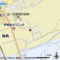 兵庫県三田市福島79周辺の地図