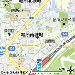 京都府京都市伏見区納所南城堀14周辺の地図