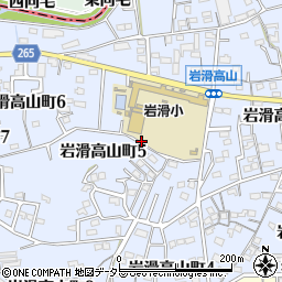 愛知県半田市岩滑高山町周辺の地図