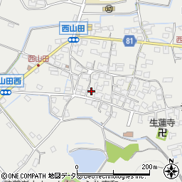 兵庫県姫路市山田町西山田585周辺の地図