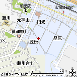 愛知県岡崎市市場町周辺の地図