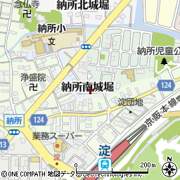 京都府京都市伏見区納所南城堀14-23周辺の地図