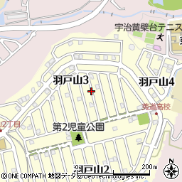 京都府宇治市羽戸山3丁目周辺の地図