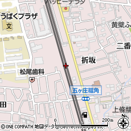 京都府宇治市五ケ庄折坂周辺の地図