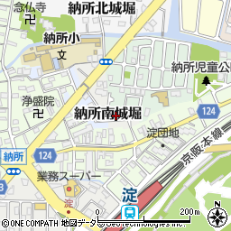 京都府京都市伏見区納所南城堀14-27周辺の地図