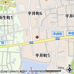 ミニストップ半田平井町店周辺の地図