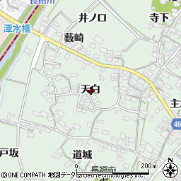 愛知県安城市東端町天白周辺の地図