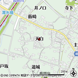 愛知県安城市東端町（天白）周辺の地図