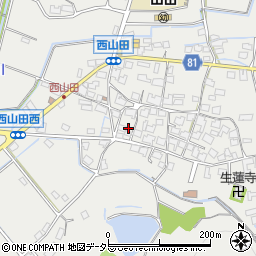 兵庫県姫路市山田町西山田615周辺の地図